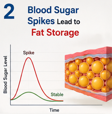 Blood sugar and weight gain Infographic