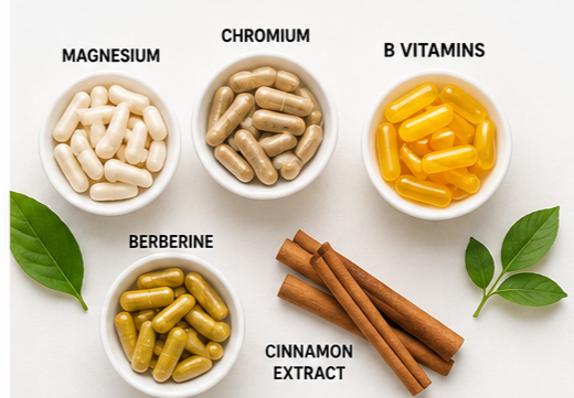  blood sugar energy support ingredients Infographic