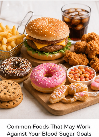Balanced food choices for steady energy and blood sugar support.